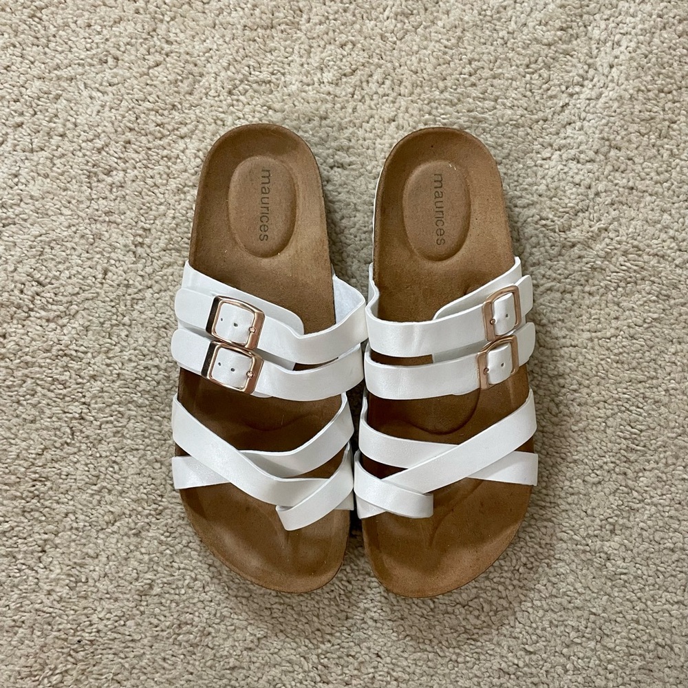White sandals